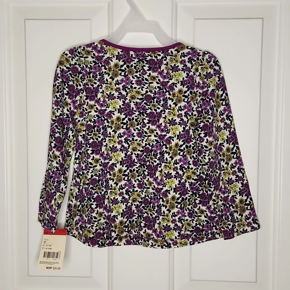 Oshkosh B Gosh Purple Floral Top Size 3T NWT